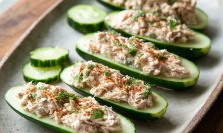 Tuna Salad Cucumber Boats (Low Carb)