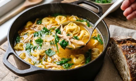 Rotisserie Chicken Tortellini Soup: A Comforting Bowl of Delight