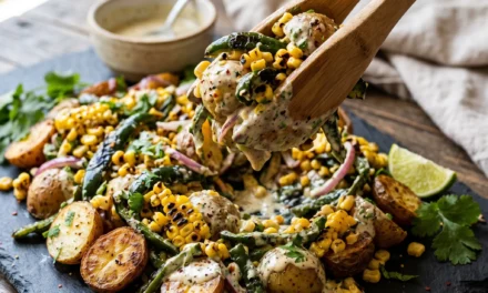 Grilled Corn, Poblano & Potato Salad