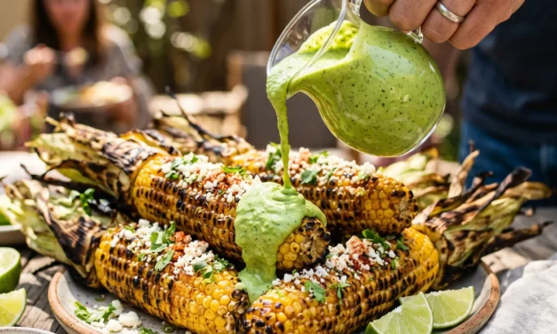 Grilled Corn with Avocado Dressing: A Fresh Summer Delight